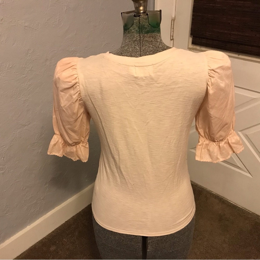 Nation LTD Big Gathered Tee. In Pink - Picture 6 of 7